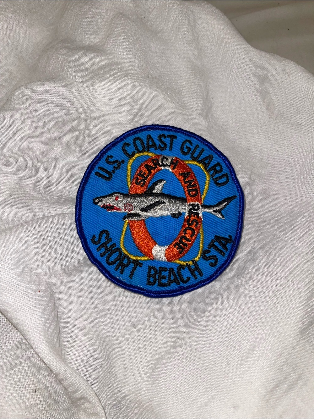 U.S. Coast Guard Short Beach Patch - Blue/Orange/White